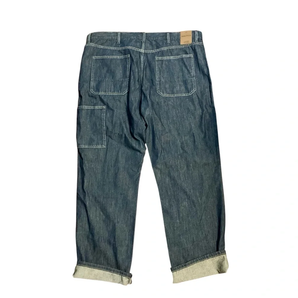 Nautica US Navy Style Denim Fatigue Dungaree Jeans - Picture 6 of 7